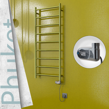  - PHUKET Elektrikli Paslanmaz Çelik Havlupan 500x1200 Altın (Thesis Termostat) 200W