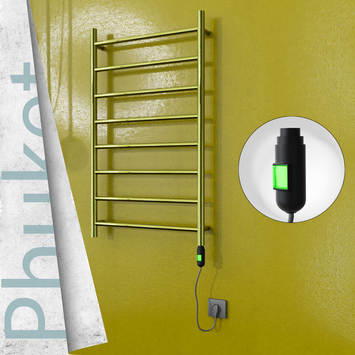  - PHUKET Elektrikli Paslanmaz Çelik Havlupan 600x1000 Altın (On/Off Düğmeli) 200W