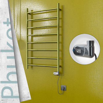 Radiva - Phuket Elektrikli Paslanmaz Çelik Havlupan 600x1000 Altın (Thesis Termostat) 200W