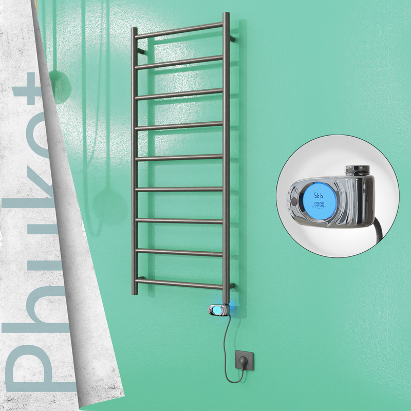 Phuket Sèche Serviettes Electrique 200 W 500x1200 Finition peinture satiné (Thermostat Musa)