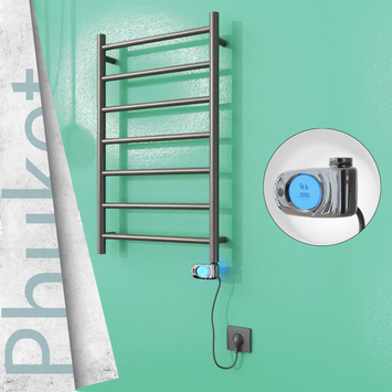 Radiva - Phuket Sèche Serviettes Electrique 200 W 500x800 Finition peinture satiné (Thermostat Musa)