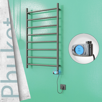 Radiva - Phuket Sèche Serviettes Electrique 200 W 600x1000 Finition peinture satiné (Thermostat Musa)