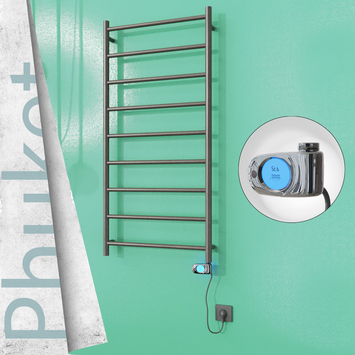Radiva - Phuket Sèche Serviettes Electrique 300 Watt 600x1200 Finition peinture satiné (Thermostat Musa)