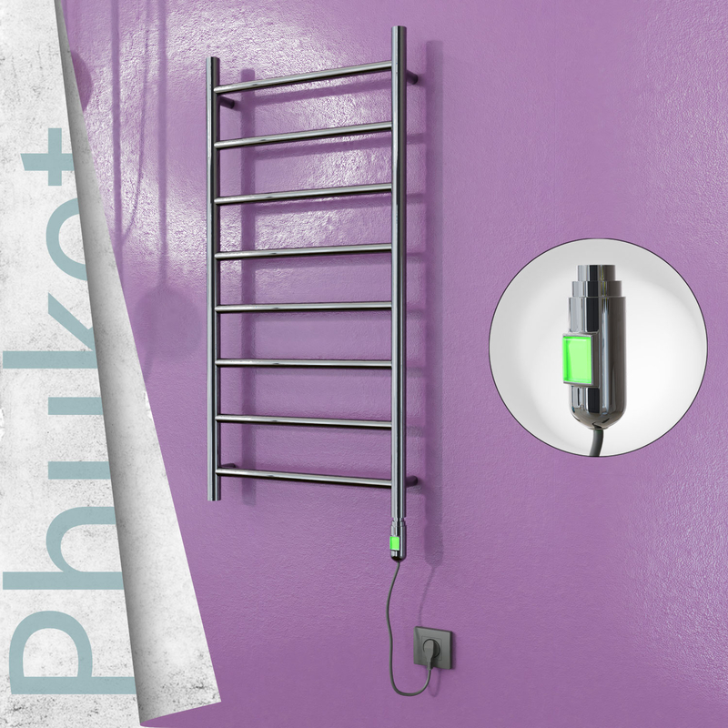 Phuket Stainless Steel Electric Towel Warmer 500x1000 Polished Finish (On/Off) 200 W