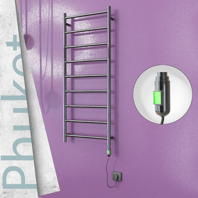 Phuket Stainless Steel Electric Towel Warmer 500x1200 Polished Finish (On/Off) 200 W