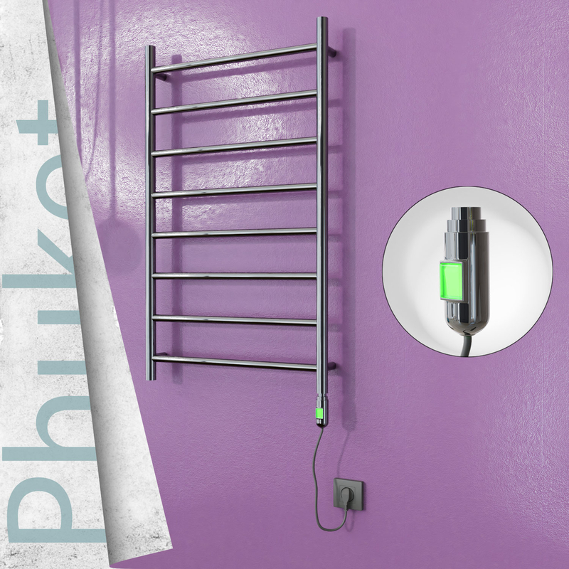 Phuket Stainless Steel Electric Towel Warmer 600x1000 Polished Finish (On/Off) 200 W