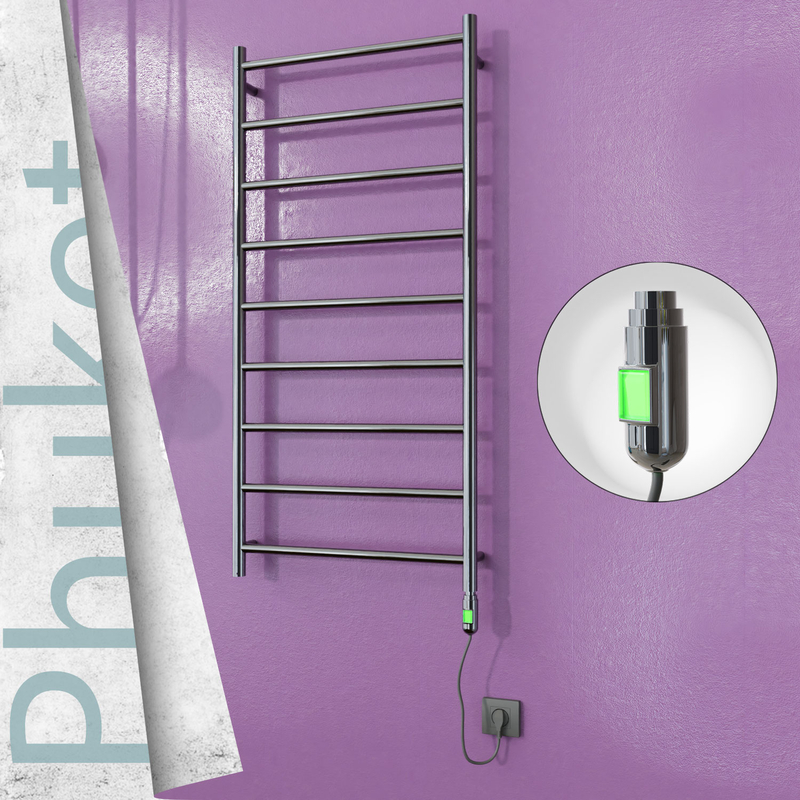 Phuket Stainless Steel Electric Towel Warmer 600x1200 Polished Finish (On/Off) 200 W