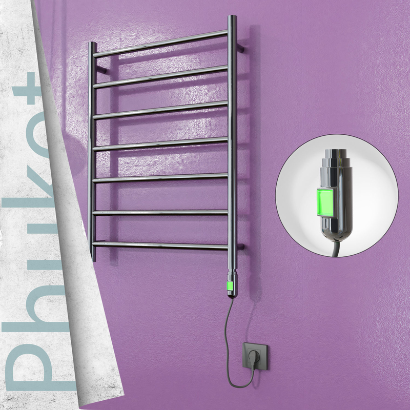 Phuket Stainless Steel Electric Towel Warmer 600x800 Polished Finish (On/Off) 200 W