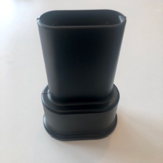 Pipe Sleeve Double - 160 mm Push Fit Plastic Noir