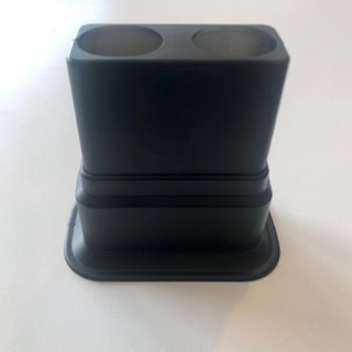 Pipe Sleeve Double - Square Push Fit Plastic Noir