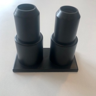 Pipe Sleeve Double with Spring Aluminum Noir