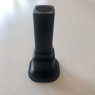 Pipe Sleeve Single - Square Push Fit Plastic Noir