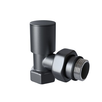 Radiva - Radiator Valve 1/2'' Anthracite Foncé Corner (Metal Head) Radiva - Radiator Valve 1/2'' Anthracite Foncé Corner (Metal Head)