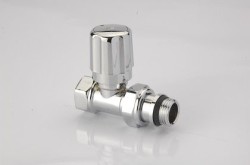  - Radiator Valve 1/2'' Chrome Straight (Plastic Head )