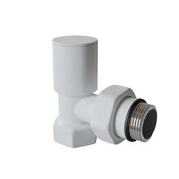 Radiva - Radiator Valve 1/2'' Texture Blanc Corner (Metal Head)