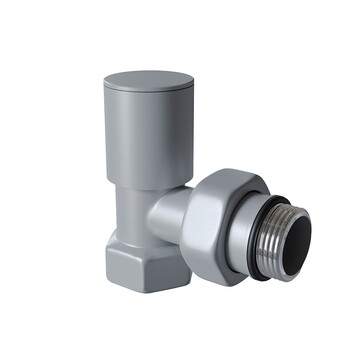 Radiva - Radiator Valve 1/2'' Texture Gris Corner (Metal Head)