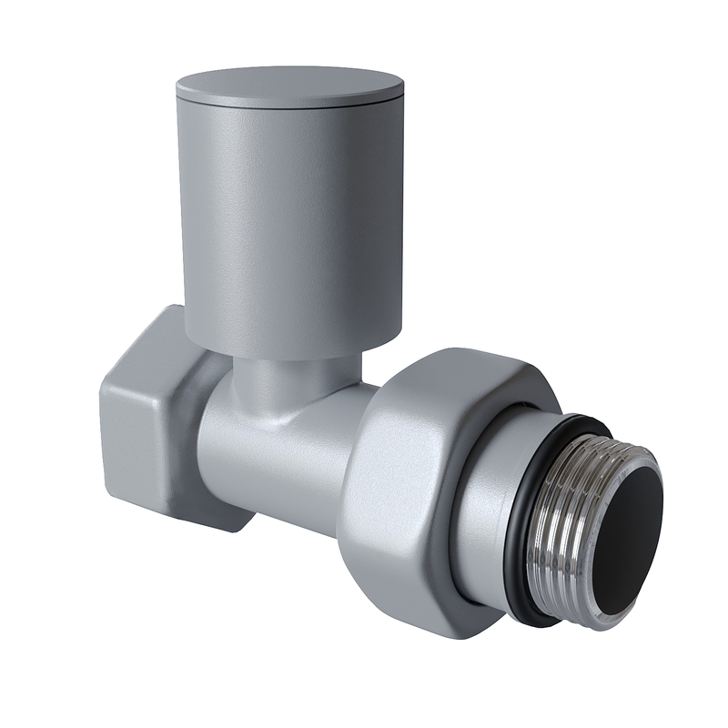 Radiator Valve 1/2'' Texture Gris Straight (Metal Head)