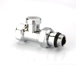  - Radiator Return Valve 1/2'' Chrome Straight