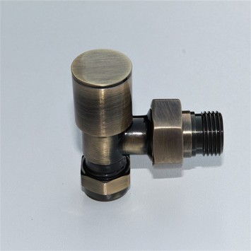 Radiva - Radyatör Vanası 1/2'' Antik Köşe Pex (Metal Volanlı 16*2mm Boru Bağl. Rakorlu)