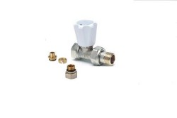 Radiva - Radyatör Vanası 1/2'' Düz Pex (16*2mm Boru Bağl. Rakorlu)
