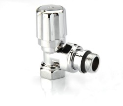 Radiva - Radyatör Vanası 1/2'' Krom Köşe (Plastik Volanlı)