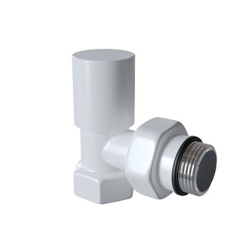 Radiva - Radiator Valve 1/2'' White Corner (Metal Head) Radiva - Radiator Valve 1/2'' White Corner (Metal Head)