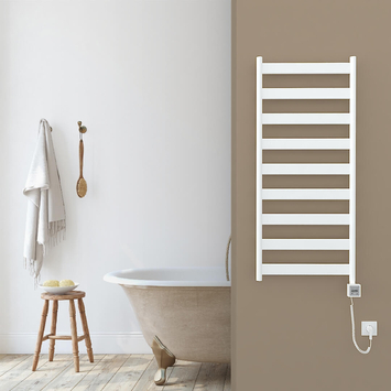 - RECTANGLE Elektrikli Alüminyum Havlupan 432x1200 Beyaz (KTX3 Termostat) 600W Spiral Kablolu  - RECTANGLE Elektrikli Alüminyum Havlupan 432x1200 Beyaz (KTX3 Termostat) 600W Spiral Kablolu