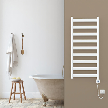 - RECTANGLE Elektrikli Alüminyum Havlupan 432x1200 Beyaz (KTX4 Termostat) 600W Spiral Kablolu  - RECTANGLE Elektrikli Alüminyum Havlupan 432x1200 Beyaz (KTX4 Termostat) 600W Spiral Kablolu