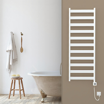 - RECTANGLE Elektrikli Alüminyum Havlupan 432x1400 Beyaz (KTX1 Termostat) 600W Spiral Kablolu  - RECTANGLE Elektrikli Alüminyum Havlupan 432x1400 Beyaz (KTX1 Termostat) 600W Spiral Kablolu