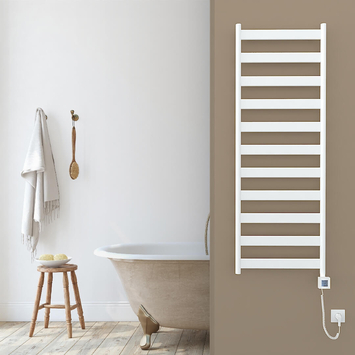 - RECTANGLE Elektrikli Alüminyum Havlupan 432x1400 Beyaz (KTX4 Termostat) 600W Spiral Kablolu  - RECTANGLE Elektrikli Alüminyum Havlupan 432x1400 Beyaz (KTX4 Termostat) 600W Spiral Kablolu