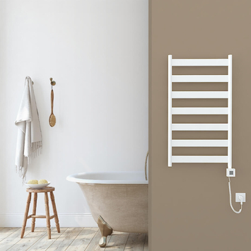 - RECTANGLE Elektrikli Alüminyum Havlupan 432x900 Beyaz (KTX1 Termostat) 300W Spiral Kablolu  - RECTANGLE Elektrikli Alüminyum Havlupan 432x900 Beyaz (KTX1 Termostat) 300W Spiral Kablolu