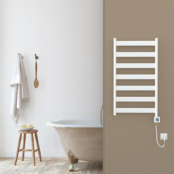 - RECTANGLE Elektrikli Alüminyum Havlupan 432x900 Beyaz (KTX4 Termostat) 300W Spiral Kablolu  - RECTANGLE Elektrikli Alüminyum Havlupan 432x900 Beyaz (KTX4 Termostat) 300W Spiral Kablolu