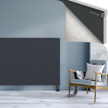 RIO Dekoratif Alüminyum Radyatör 1200x2104 Koyu Antrasit - Thumbnail