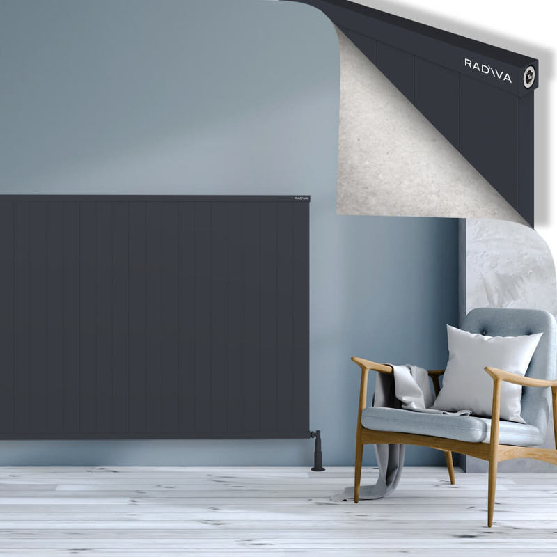 RIO Dekoratif Alüminyum Radyatör 1200x2704 Koyu Antrasit