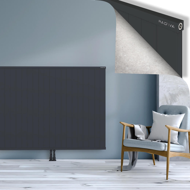 RIO Dekoratif Alüminyum Radyatör 1200x2804 Koyu Antrasit