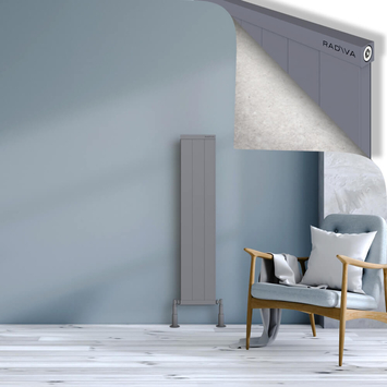 Radiva - Rio Dekoratif Alüminyum Radyatör 1200x304 Gri