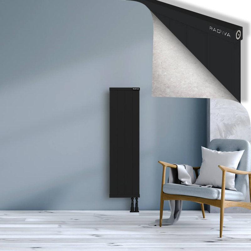 RIO Dekoratif Alüminyum Radyatör 1200x404 Siyah