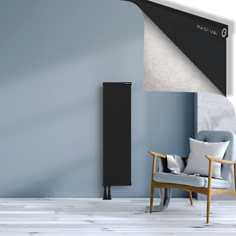RIO Dekoratif Alüminyum Radyatör 1200x404 Siyah
