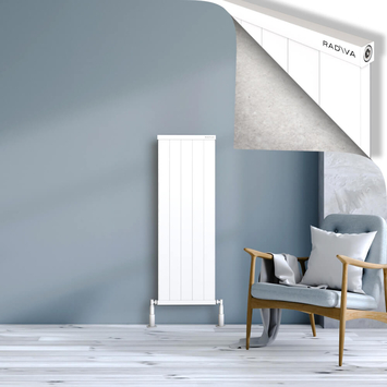 Radiva - Rio Dekoratif Alüminyum Radyatör 1200x504 Beyaz