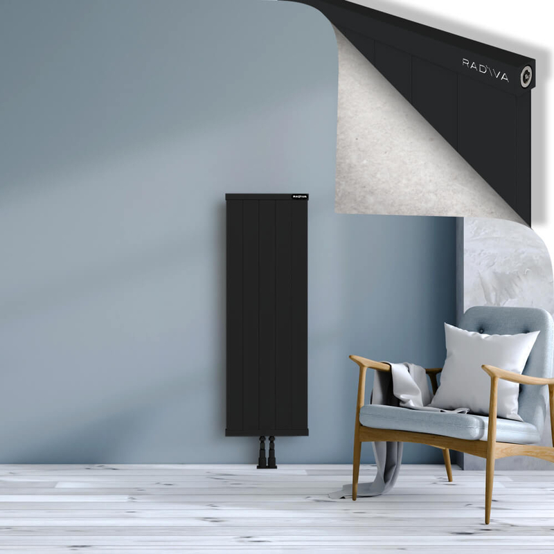RIO Dekoratif Alüminyum Radyatör 1200x504 Siyah