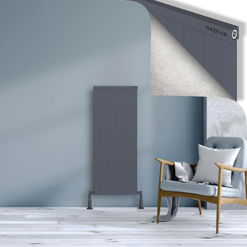 Radiva - Rio Dekoratif Alüminyum Radyatör 1200x604 Antrasit