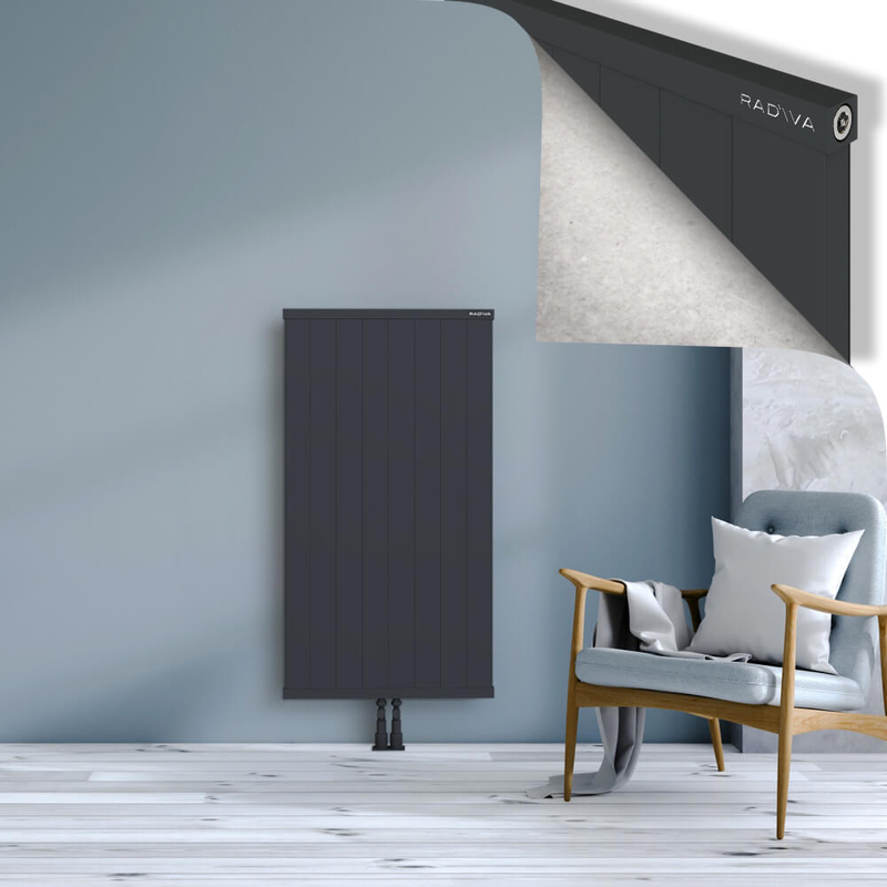 RIO Dekoratif Alüminyum Radyatör 1200x804 Koyu Antrasit