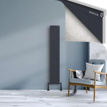 Radiva - Rio Dekoratif Alüminyum Radyatör 1500x304 Koyu Antrasit