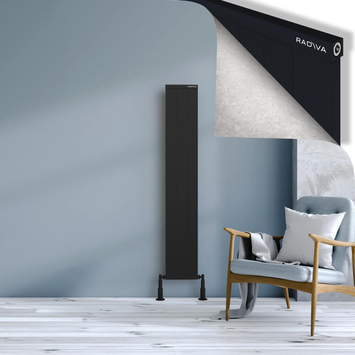 Radiva - Rio Dekoratif Alüminyum Radyatör 1500x304 Siyah