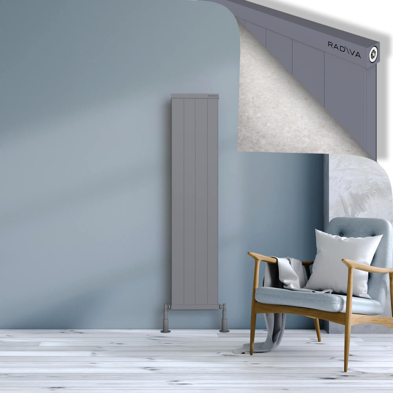 RIO Dekoratif Alüminyum Radyatör 1500x404 Gri