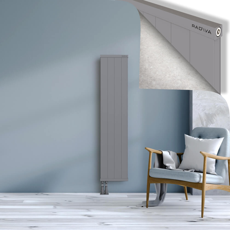 RIO Dekoratif Alüminyum Radyatör 1500x404 Gri