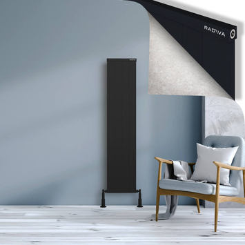 Radiva - Rio Dekoratif Alüminyum Radyatör 1500x404 Siyah