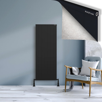 Radiva - Rio Dekoratif Alüminyum Radyatör 1500x704 Siyah