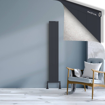 Radiva - Rio Dekoratif Alüminyum Radyatör 1600x304 Koyu Antrasit