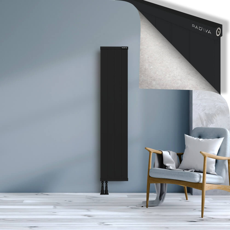 RIO Dekoratif Alüminyum Radyatör 1600x404 Siyah